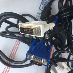 VGA AND DVI Monitor Cable For pc computer Desktop