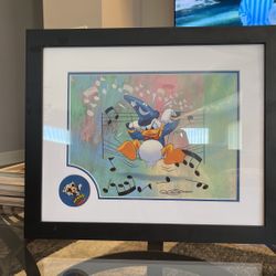 Limited Edition Donald Duck Framed Print With Pin