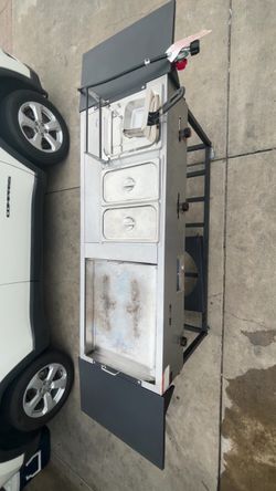 Taco/hotdog cart with deep fryer and warming  area