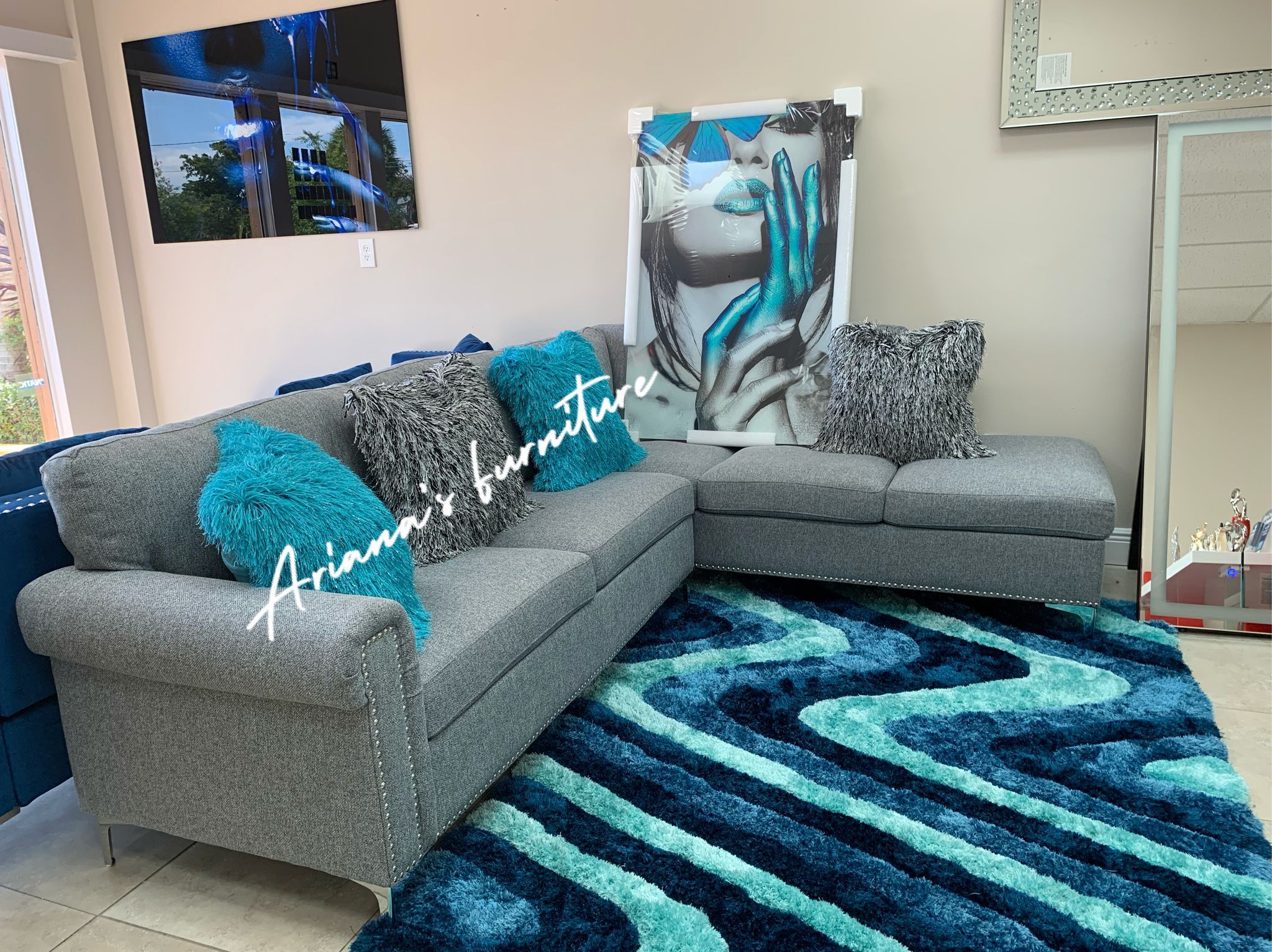 New Light Grey Sectional