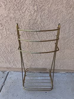 Vintage Gold Towel Rack Caddy
