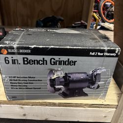 Brand New Black And Decker 6” Bench Grinder