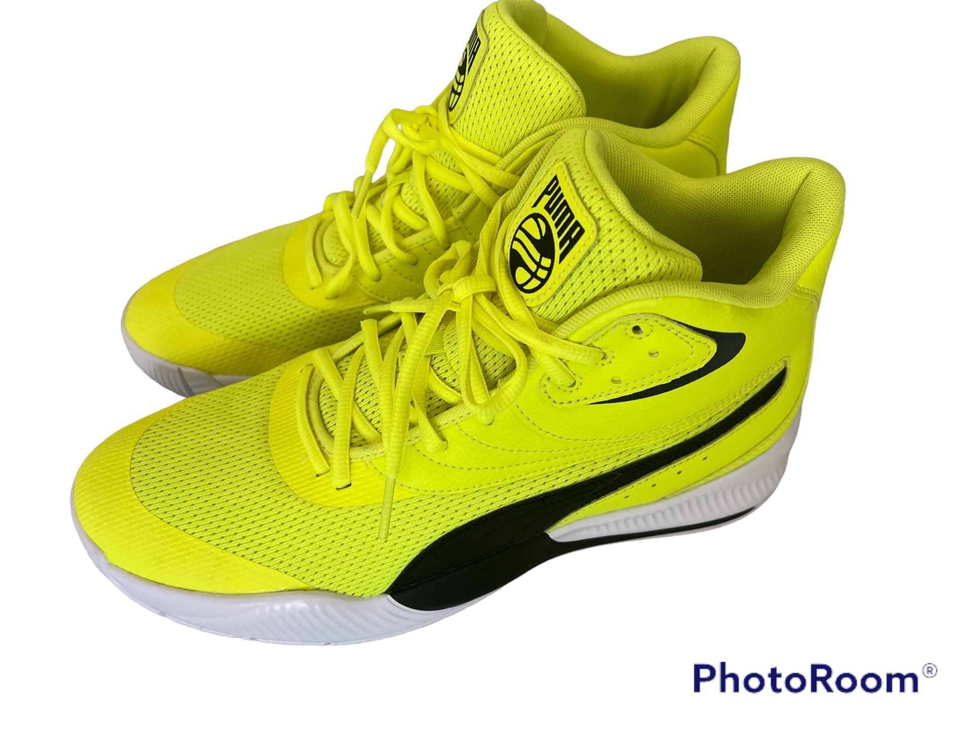 Puma Triple Mid Basketball Shoes Mens Size 13 Neon Yellow Black Sneakers Amazon.com | PUMA Triple Mid (Big Kid) Yellow Alert/Puma  main image 3