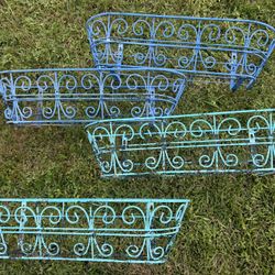 Heavy Wrought Iron Planters