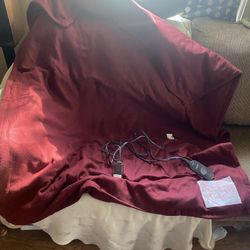 1180 Used Working Sunbeam Red Electric Warming Throw $15.00