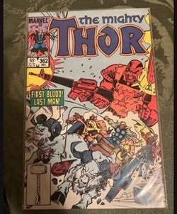 1985 🗝️The Mighty Thor # 362 Comic Book ( Death Of Skurge The Executioner )