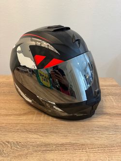 EXO-R420 FULL-FACE HELMET DISTILLER BLACK/RED SIZE M