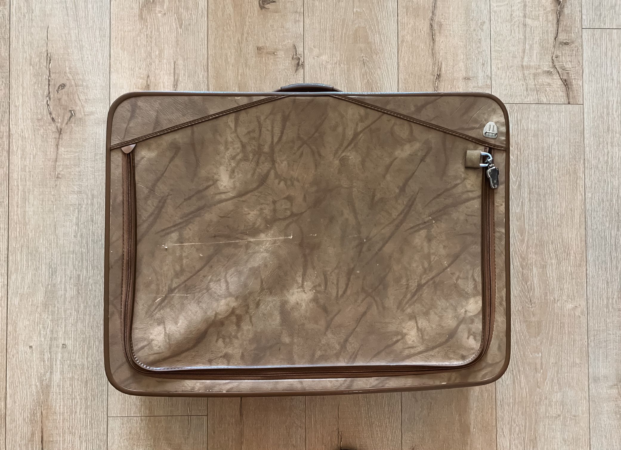 Vintage Leather Suitcase Trunk