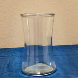 Vase Clear Glass Scoop Shape
