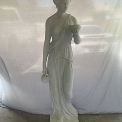 Solid marble statues (hand carved) one bronze statue