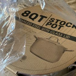 Sedona Stainless Steel With Glass Lid 8QT Stock Pot