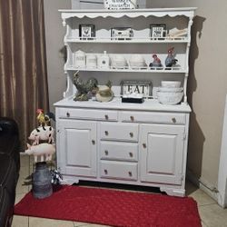 Wood Hutch Coffee Bar Farmhouse Size Wide :50/68:H