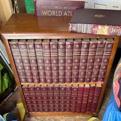 1959 Encyclopedia Britanica Set With Cabinet