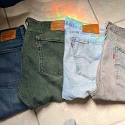 Levi’s men’s jeans - 7 Pairs 36x30, 510, 512, 502