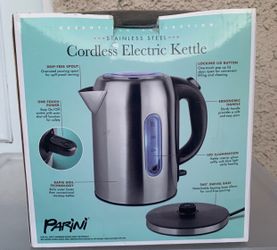 Parini 1.7L Electric Kettle Stainless Steel Cordless Hot Water Boiler