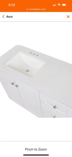  Granite-Look Colorpoint White Cultured Counter Only