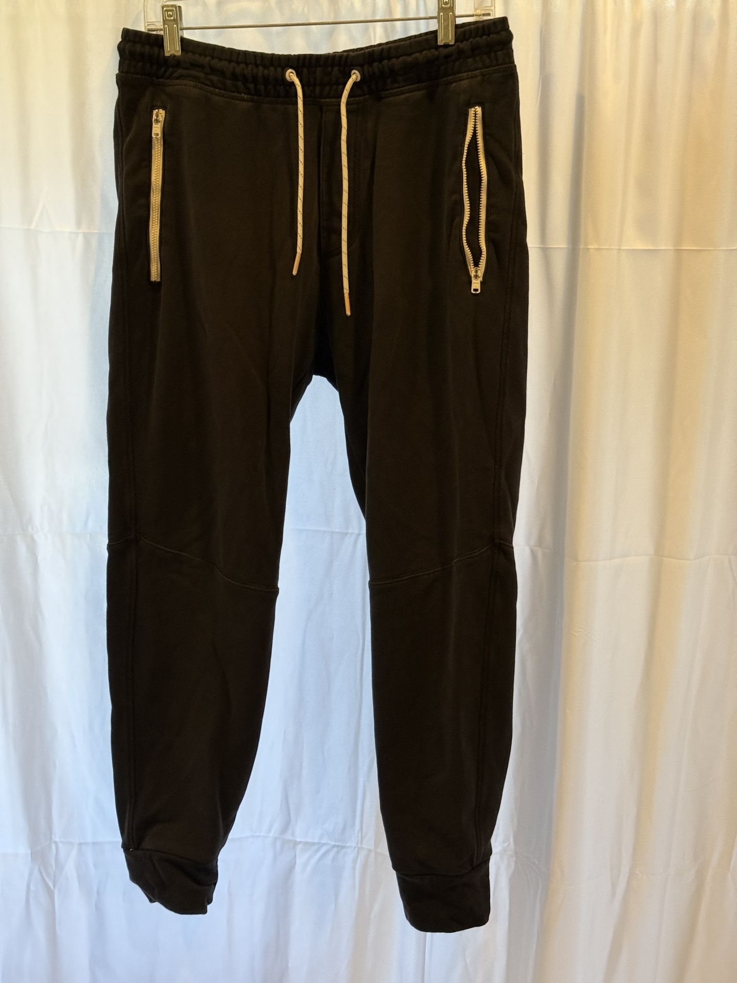 American Eagle Black White Joggers Pants Mens Sz M