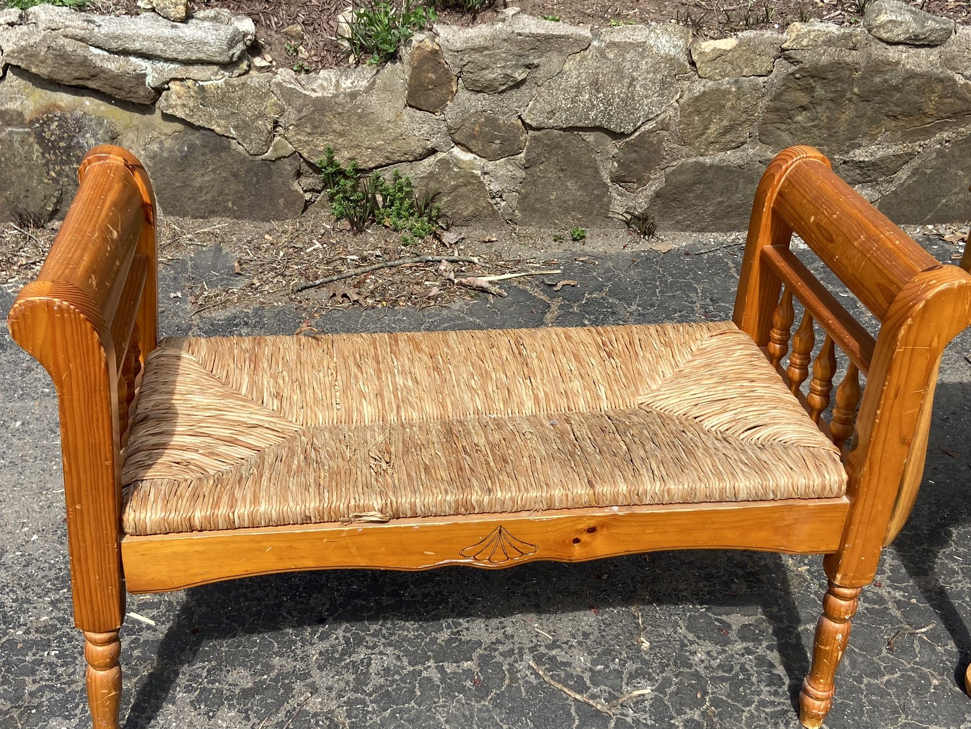 Wicker Bench