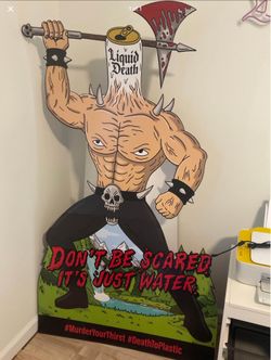 Liquid Death life-size executioner cutout