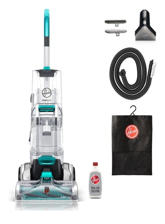 Hoover SmartWash+ Turquoise Carpet Cleaner Shampooer with Auto-Clean Technology