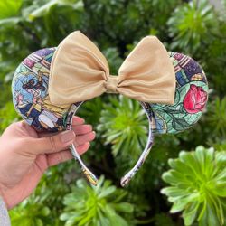 Custom Beauty and the Beast Disney ears headband ✨ Preloved ✨