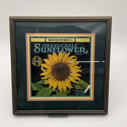 Vintage 1930s "Orangedale Sunflower" Crate Label