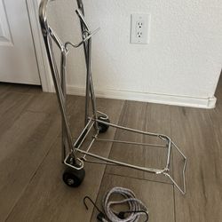 Vintage Luggage Cart Trolley Dolly Hand Truck With Bungee Cord