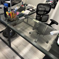 Corner Glass Office Desk