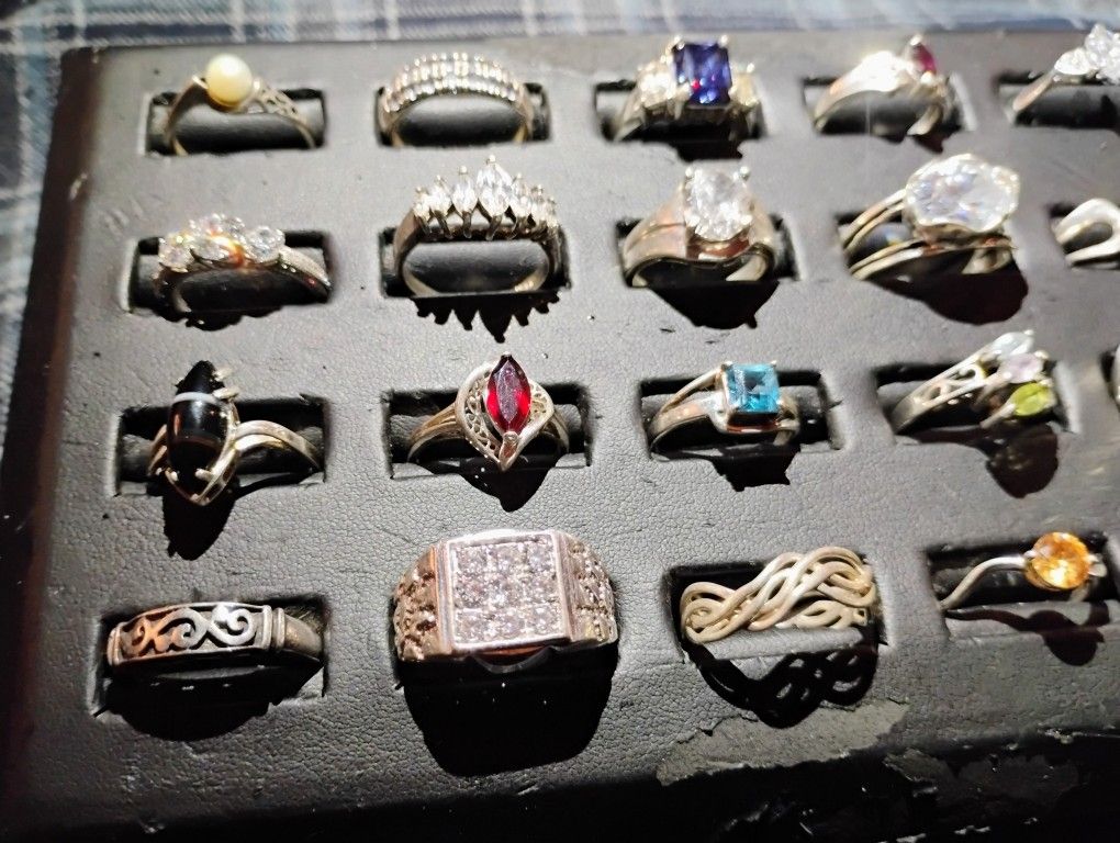 Ring 24 Count Silver 100% Authentic Real Signed 925 Rings