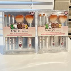 (2) New Crème Shop -Best of Friends Makeup Brush Sets | 5 Vegan Brushes