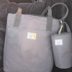 Herchel Insulated Tote Bag With Drink Holder 