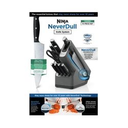 NINJA Foodi NeverDull Essential 10-Piece Knives System Set with Built-In Sharpener (K12010)