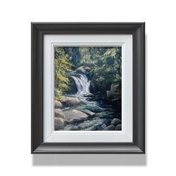 Rainier Forest Creek Oil Painting