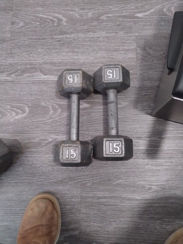 Cast Iron Dumbbells 15lbs