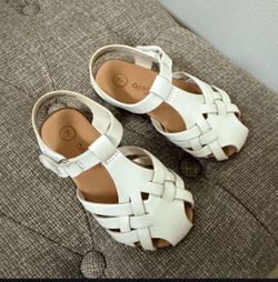 White toddler sandals