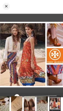 Tory Burch Huntington embroidered fringe suede booties (5.5)