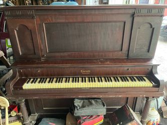 Everett upright piano made in Boston, Massachusetts.