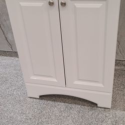 25 in. Single Sink White 