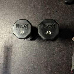 50lbs Gym Quality Umax Dumbells 