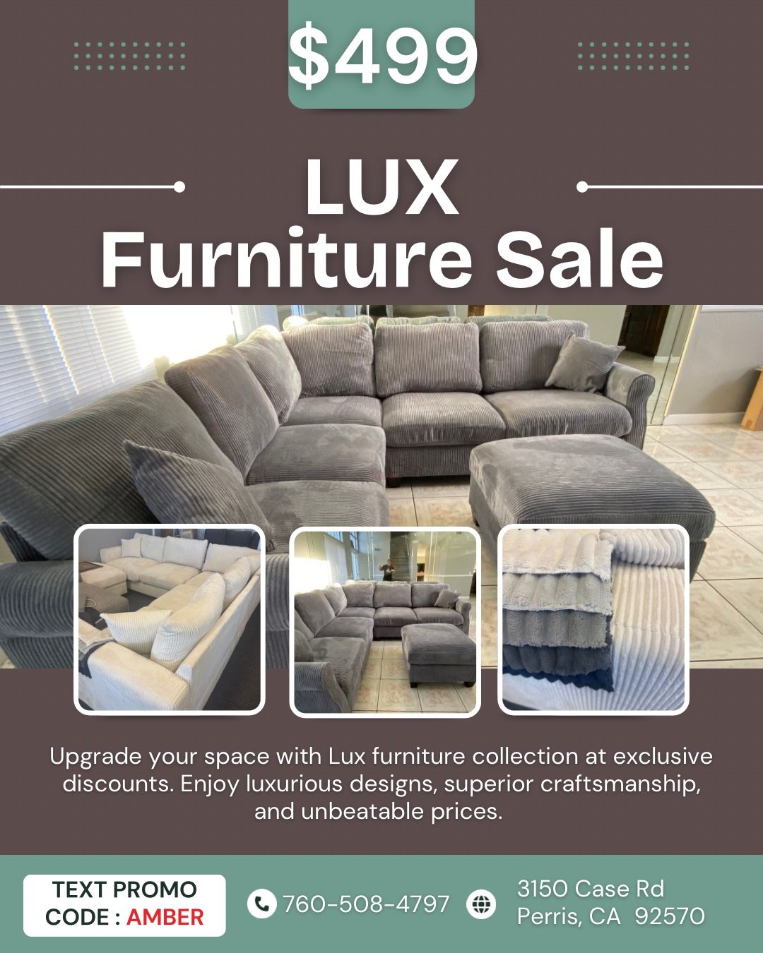 Sectional Sofa Set — Get Yours Delivered Today ! 🚚