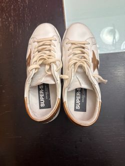 Golden Goose Superstars. Women size 36 EU/ size 6 US. White and pink.