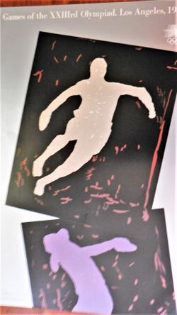 Vintage Poster, Games Of The XXIIIrd Olympiad, Los Angeles 1984 By James Cross (Discus)