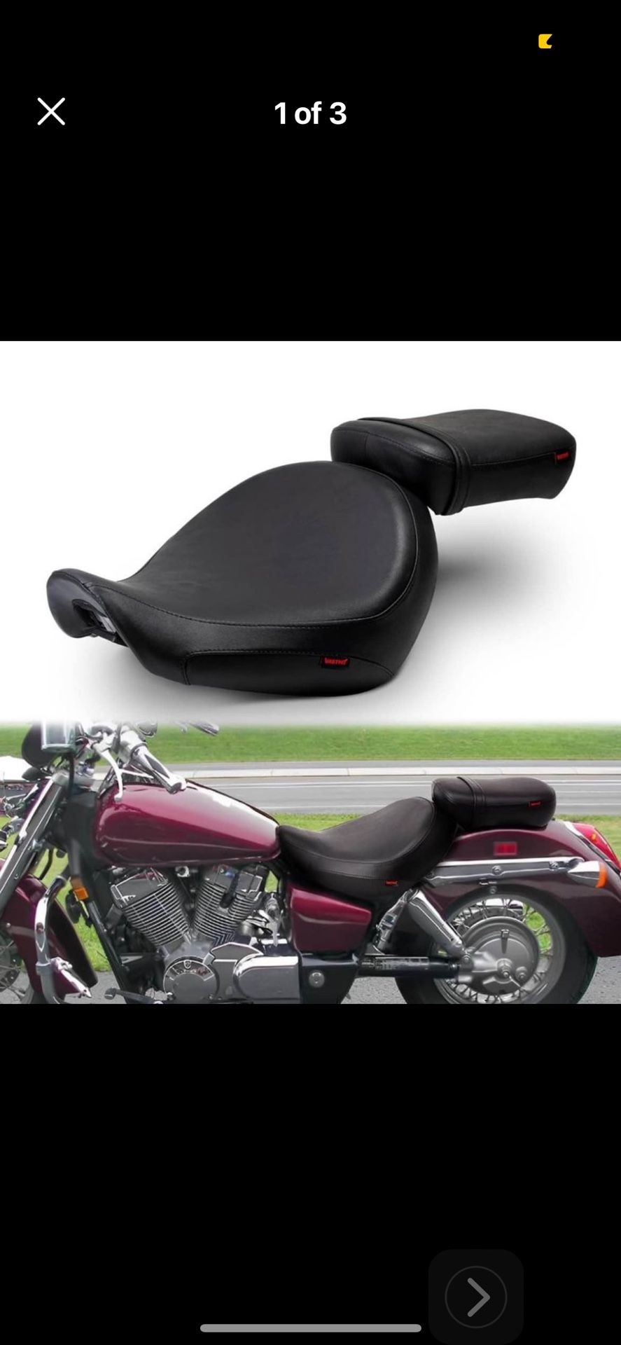Motorcycle Driver Passenger Seat Black Without Pattern For Honda Shadow Aero VT750C 2004-2023 For Ho