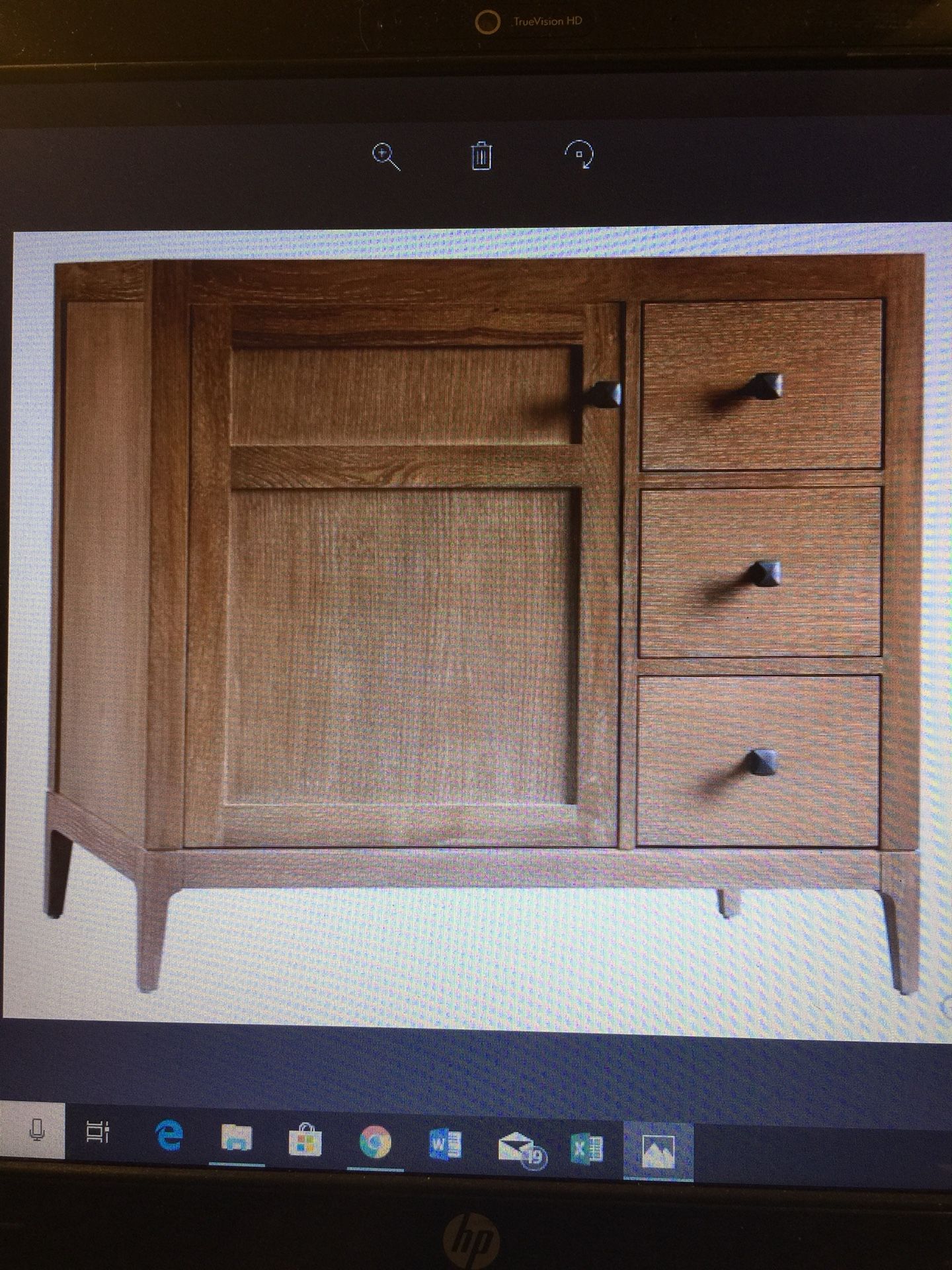 Grate wood vanity furniture new in case