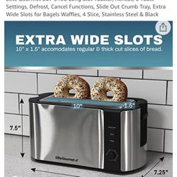 4 Slice Stainless Steel Toaster