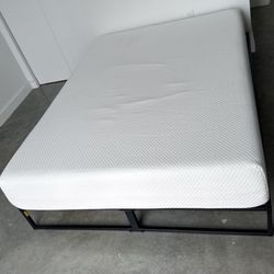 Twin Bed, Memory Mattress, and Frame