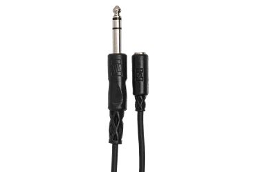 Hosa MHE-325 Headphone Adaptor Cable 3.5 mm TRS to 1/4 - 25 FT