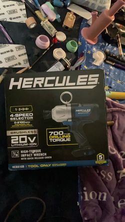 Hercules brushless 700 ft lbs  drilling torque