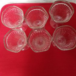 Set Of 6 Ice Cream Sundae Glasses