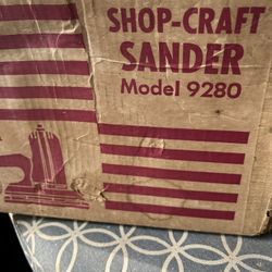 Vintage Tools SHOPCRAFT 9280 Electric Orbital sander With Box And Manual 1960s U.S.A 